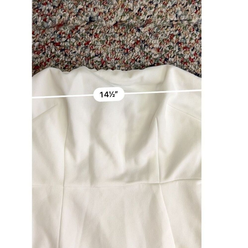 Selfie Leslie Women's NWOT Corby White Ruffle Strapless Bandeau Dress Size M - Picture 14 of 16